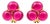 Late 20th Century Pair of Baccarat 18k Yellow Gold Ruby Red Crystal Glass Earrings For Sale