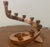 Rare vintage copper Hanukkah menorah made in Israel during the 1960s. The piece features a sculptural mid-century design....