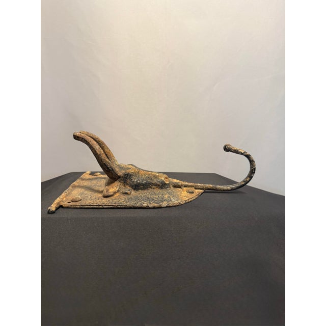 Designer-Sourced Sculptural Bull Head Wall Hook on Shield Backplate For Sale - Image 9 of 12