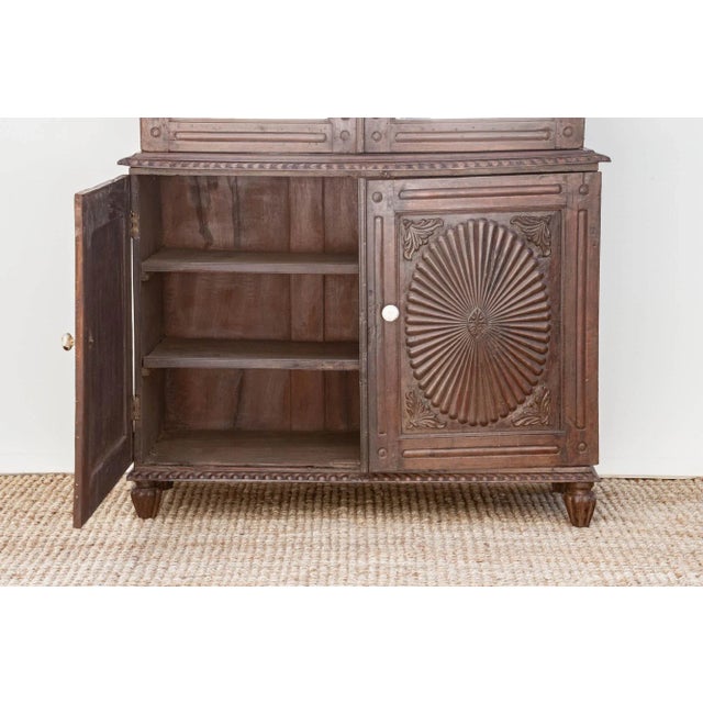 19th Century Indo-Portuguese Teak Tall Cabinet For Sale - Image 10 of 12