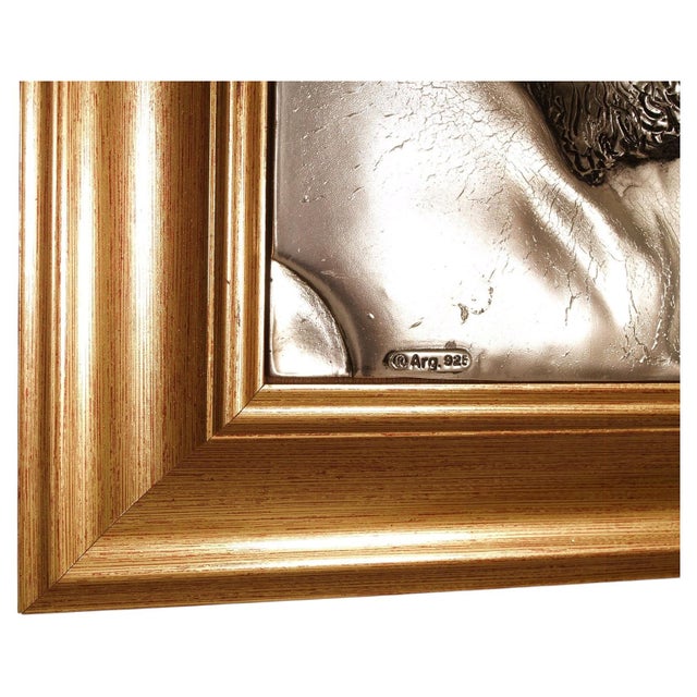 Creazioni Artistiche Firenze, Bas-Relief of Christ, 1970s, Silver Plating For Sale - Image 4 of 9