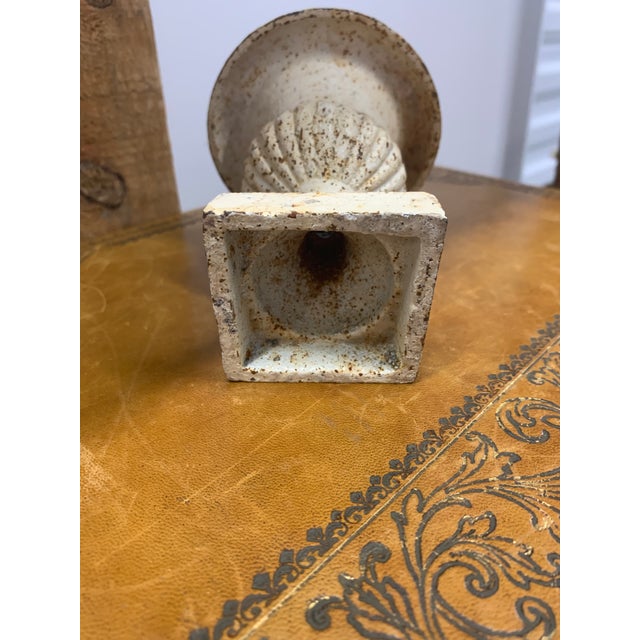 Late 19th Century Petite Antique French Cast Iron Urn For Sale - Image 5 of 6