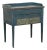 Original Swedish Blue Painted Side Table With Hidden Storage Dated 1850 For Sale