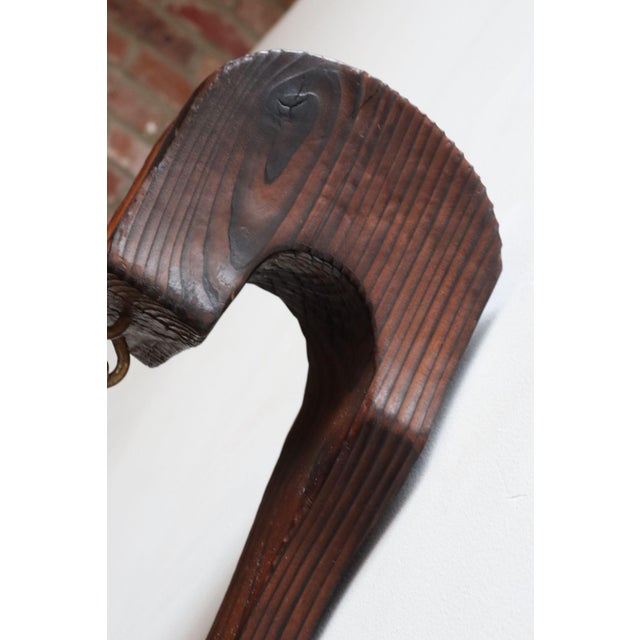 Vintage Witco Tiki Burnt Cedar Hand-Painted Wall Clock With Mount For Sale - Image 11 of 11