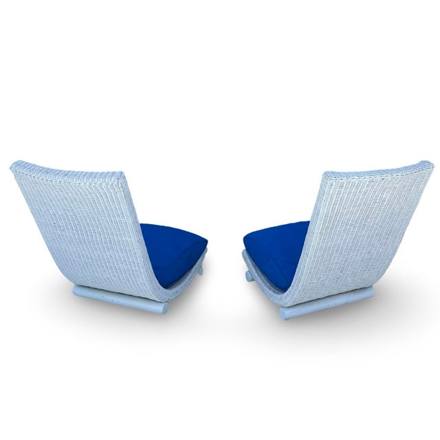 1960s Stunning Côte d'Azur Low-Slung 1960s Wicker Chairs – France. For Sale - Image 5 of 7