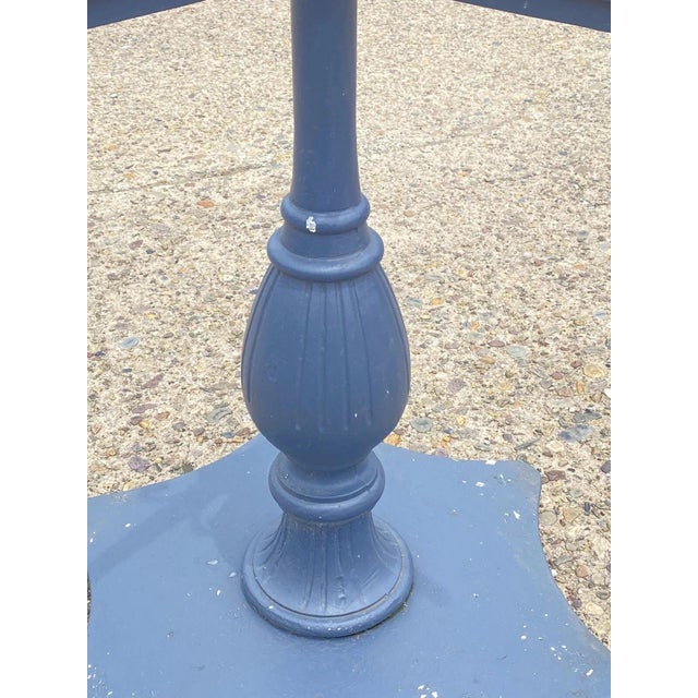 Vintage Hollywood Regency Cast Aluminum Dining Center Table Pedestal Base For Sale - Image 4 of 9