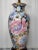 Vintage Chinoiserie Mille-Fleurs Gold Porcelain Table Lamp, Large 32” Statement Floral Lamp For Sale - Image 4 of 16