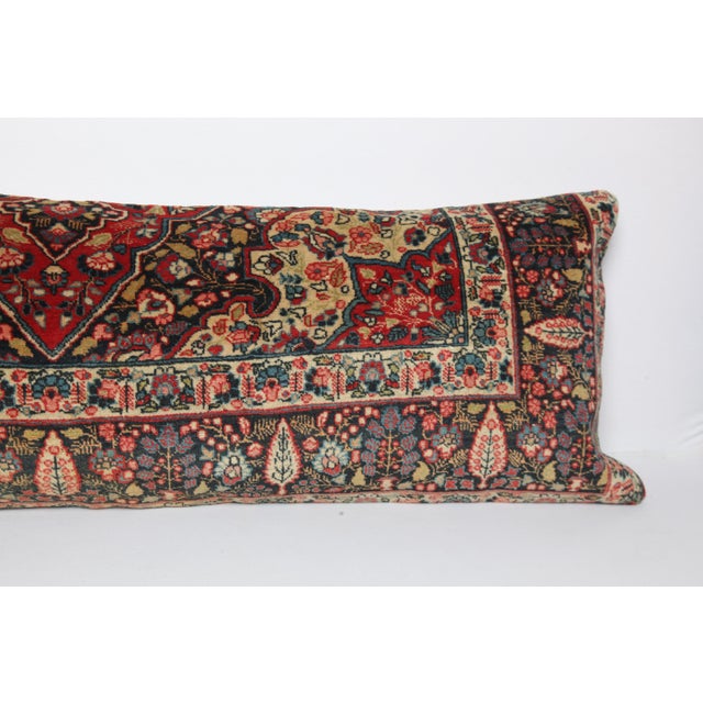 Navy Blue Antique One of a Kind High Quality Persian Rug Pillow Cover -16' X 46'' For Sale - Image 8 of 13