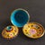 Vintage Chinese Yellow Cloisonné Enamel Floral "Three-Piece" Tea Bowl Set For Sale - Image 4 of 6