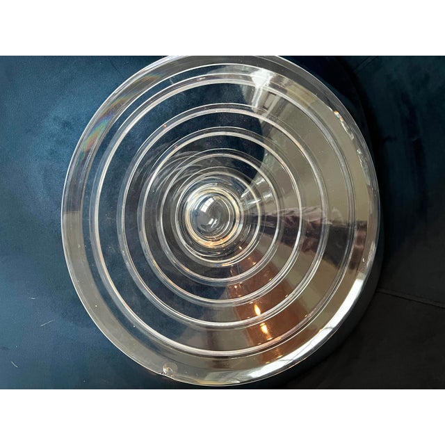 Signed Nambé Art Glass Heavy Modern Cut Crystal Centerpiece Bowl For Sale In Philadelphia - Image 6 of 8