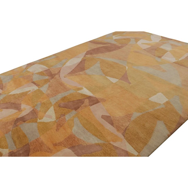 Mid-Century Modern Rug & Kilim’s Mid-Century Modern Rug With Geometric Patterns For Sale - Image 3 of 7