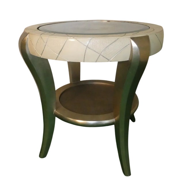 Beech and Silver Leaf Coffee Table, Italy, 1980s For Sale - Image 11 of 11