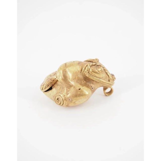 Colombian Taïrona Tumbaga Statuette of Snake Hissing For Sale - Image 3 of 6