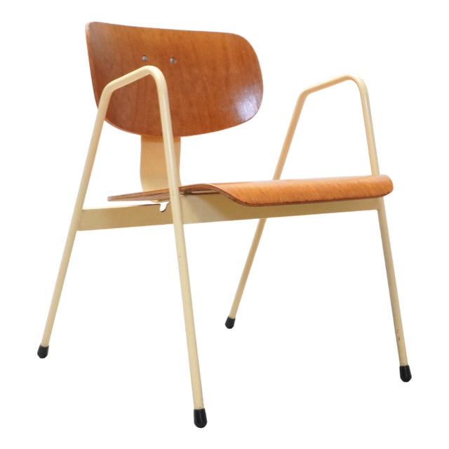 Vintage F1 Chair by Willy Van Der Meeren for Tubax, Belgium, 1950s For Sale