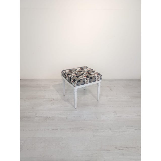 Pouf with Ladder in Grey and Brown For Sale - Image 13 of 13
