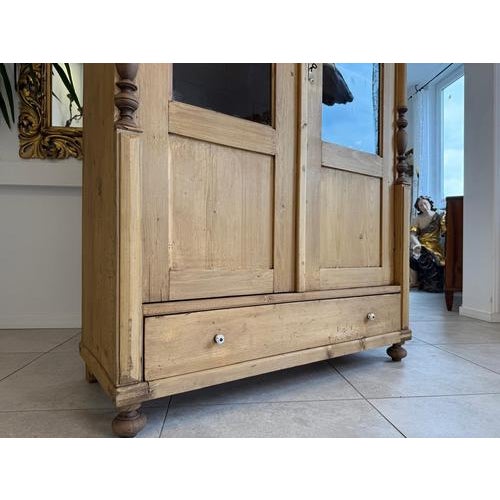 Gründerzeit Pine Display Cabinet For Sale - Image 11 of 17