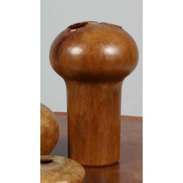 Moonfrog Vases by Kirsten Günther for Knabstrup, 1960s, Set of 3 For Sale - Image 6 of 8