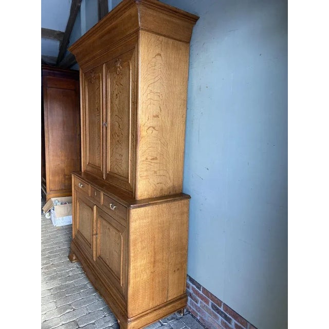 Brown Antique Louis Philippe Buffet in Oak, 1850s For Sale - Image 8 of 10