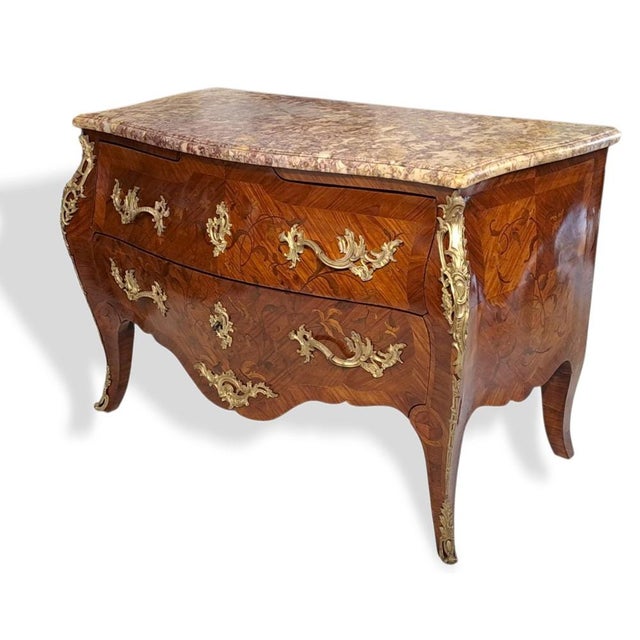 Napoleon III Walnut Chest of Drawers by Perino, Italy For Sale - Image 4 of 12
