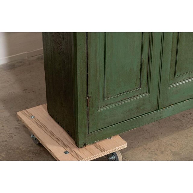 Large English Pine Painted Housekeepers Cabinet, 1880 For Sale - Image 13 of 17