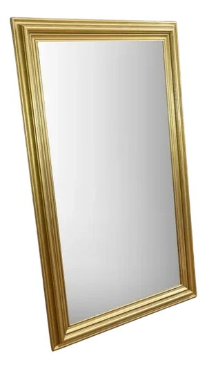 Rectangular Gilded Wood Mirror, 1950
