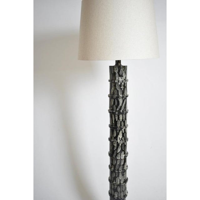 Inle Grey and Black Ceramic Floor Lamp Barracuda Edition For Sale - Image 4 of 6
