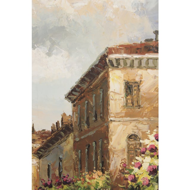 w.johannele Large Venice Canal Oil Painting on Canvas For Sale - Image 13 of 17