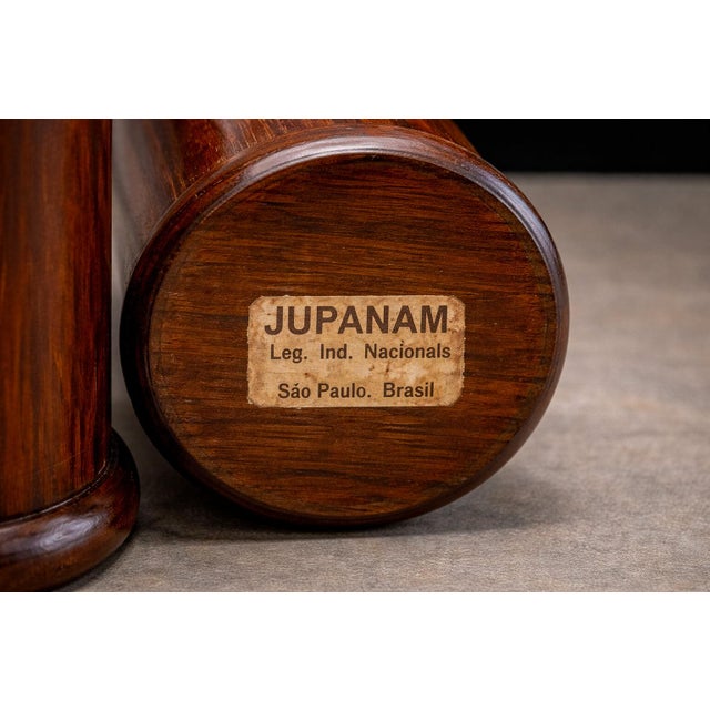 Wood Set of two Brazilian Mid-Century Modern Pen Holders in Rosewood, Jupanam, 1960s - Lot 739 For Sale - Image 7 of 8