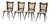 Italian Dark Stained Exotic Wood Dining Chairs, 1950s, Set of 4 For Sale