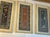 Set of three antique Chinese Chinoiserie embroidered silk textile panels framed under glass. Exquisite embroidery silk on...