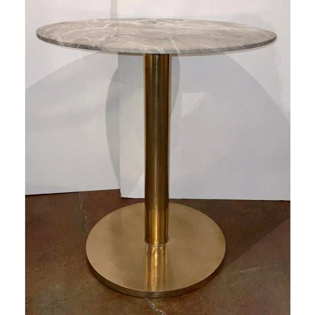 Modern Marble and Brass Counter Height Bar Table Chairish