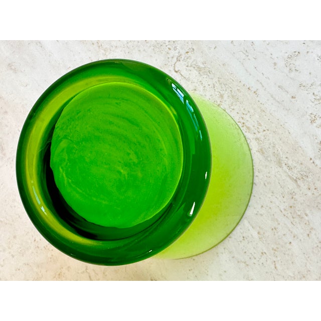 Carlo Moretti Cased Green Lowball Tumbler Glasses - Pair For Sale - Image 4 of 4