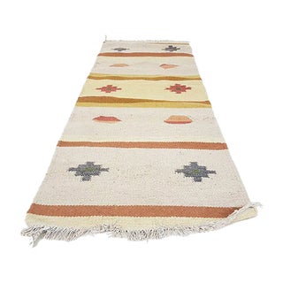 Vintage Indian Woolen Rug For Sale