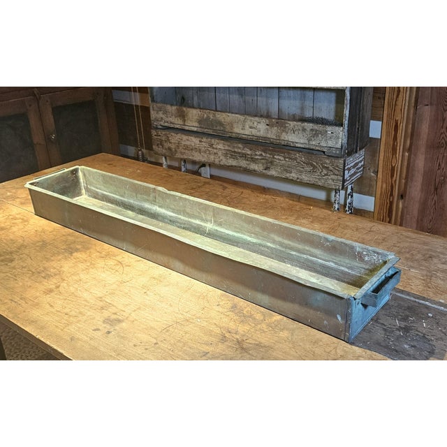 19th Century Hand-Fabricated Copper Processing Trough With Double Handles, 43" For Sale In Charlotte - Image 6 of 17