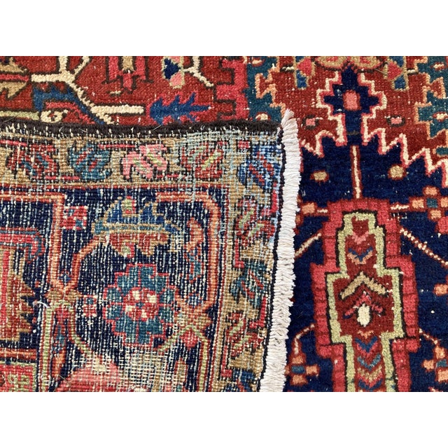 Antique Heriz Rug in Wool, 1920s For Sale - Image 9 of 11