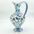 Turquoise Handmade Ceramic Pitcher Vase (30cm) Traditional “Ewer” Form with Handle – Colorful Floral Pattern & Geometric Neck Border For Sale - Image 8 of 10