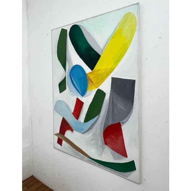 Paint D. 1973 Abstract Modernist Painting by Irving Schultz For Sale - Image 7 of 11