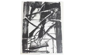 Lithograph of the Swiss Artist Bernd Völkle 1963