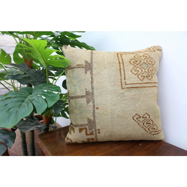 Turkish Vintage Rug Decorative Pillow Cover - 18.5"x18.5" For Sale - Image 9 of 11