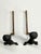 Pair of Vintage Hammered Cast Iron Andirons For Sale - Image 4 of 10