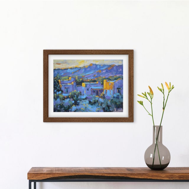 Quiet Places Collection — Evening in New Mexico (12″ H × 16″ W, Original Oil on Linen Panel) For Sale - Image 18 of 18