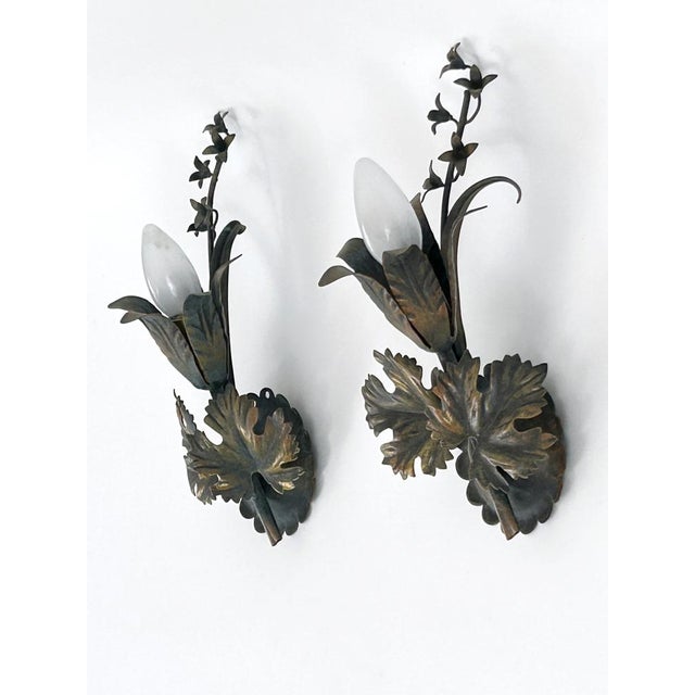 Vine Leaves Sconces from Honsel Leuchten, Germany, 1970s, Set of 2 For Sale - Image 13 of 18