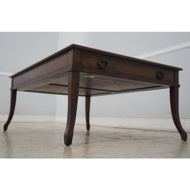 Theodore Alexander 2 Drawer Mahogany Coffee Table For Sale - Image 9 of 18