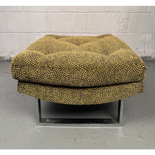 Mid 20th Century Mid-Century Modern Tufted Flat Bar Lounge Chairs With Ottoman - 3 Pieces For Sale - Image 16 of 17