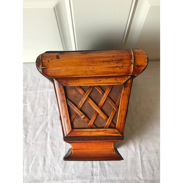 Late 20th Century Small Bamboo Planter For Sale - Image 4 of 7