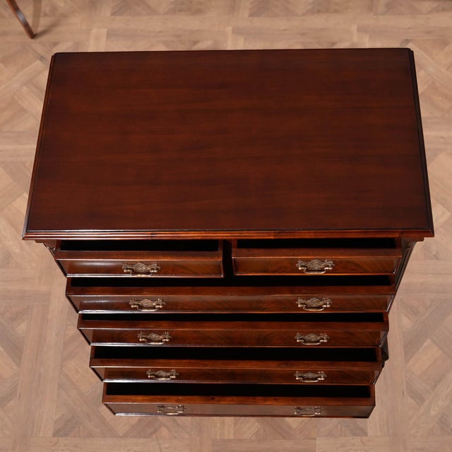 English Traditional Mahogany Chest For Sale - Image 12 of 13