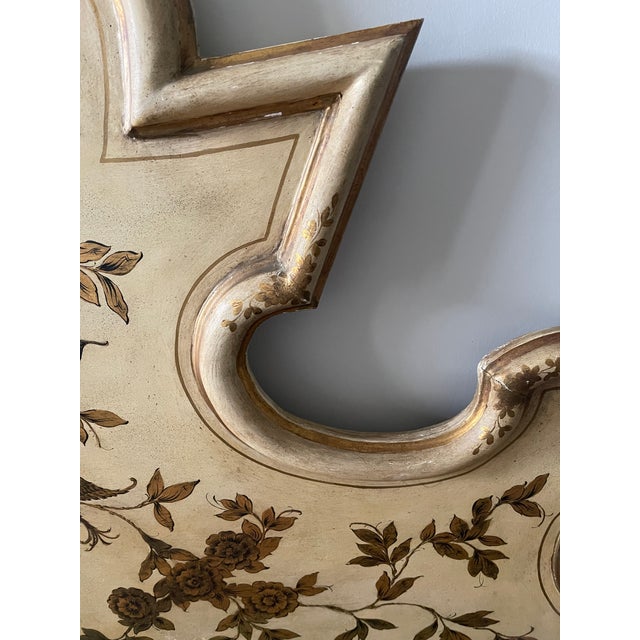 1950s Vintage Hand Painted Wood Italian King or Queen Size Headboard For Sale - Image 13 of 18