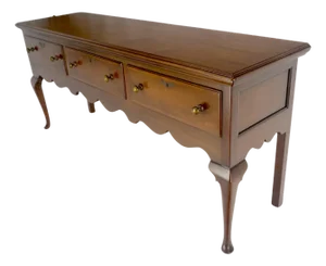 Kittinger Williamsburg Restoration 3 Drawers Queen An Walnut Sideboard MINT