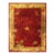 1920s Red Open Field 6Star Room Size Antique Chinese Knotted Wool Art Deco Rug For Sale