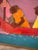 A whimsical mixed media collage/oil on canvas by listed artist Brooks Kelly (American, 1935-2012). Titled Water Taxi;...